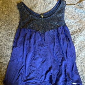 Sparkly blue tank top